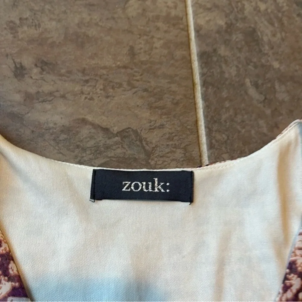 Beautiful pattern Zouk 3/4 sleeves dress